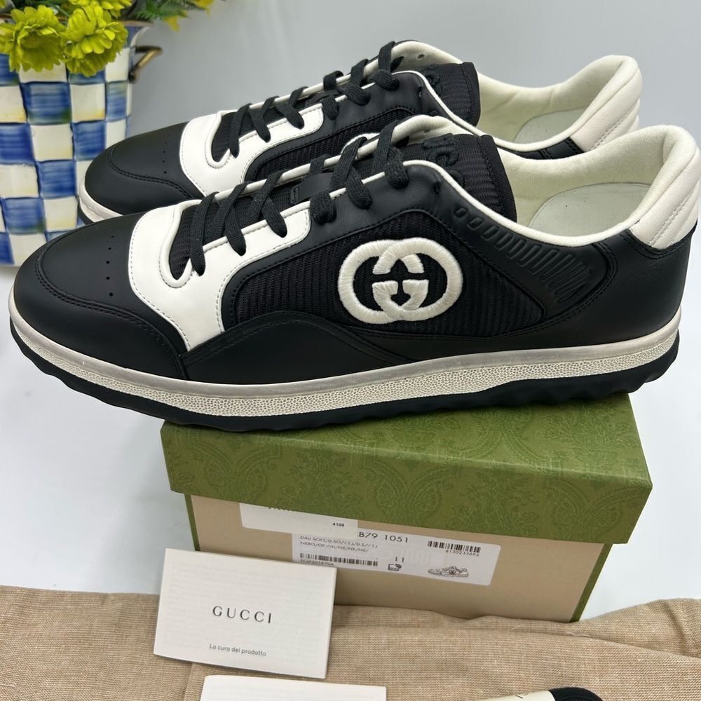 Men's Gucci Mac 80 low top sneakers size 11 made in Italy - Picture 12 of 13